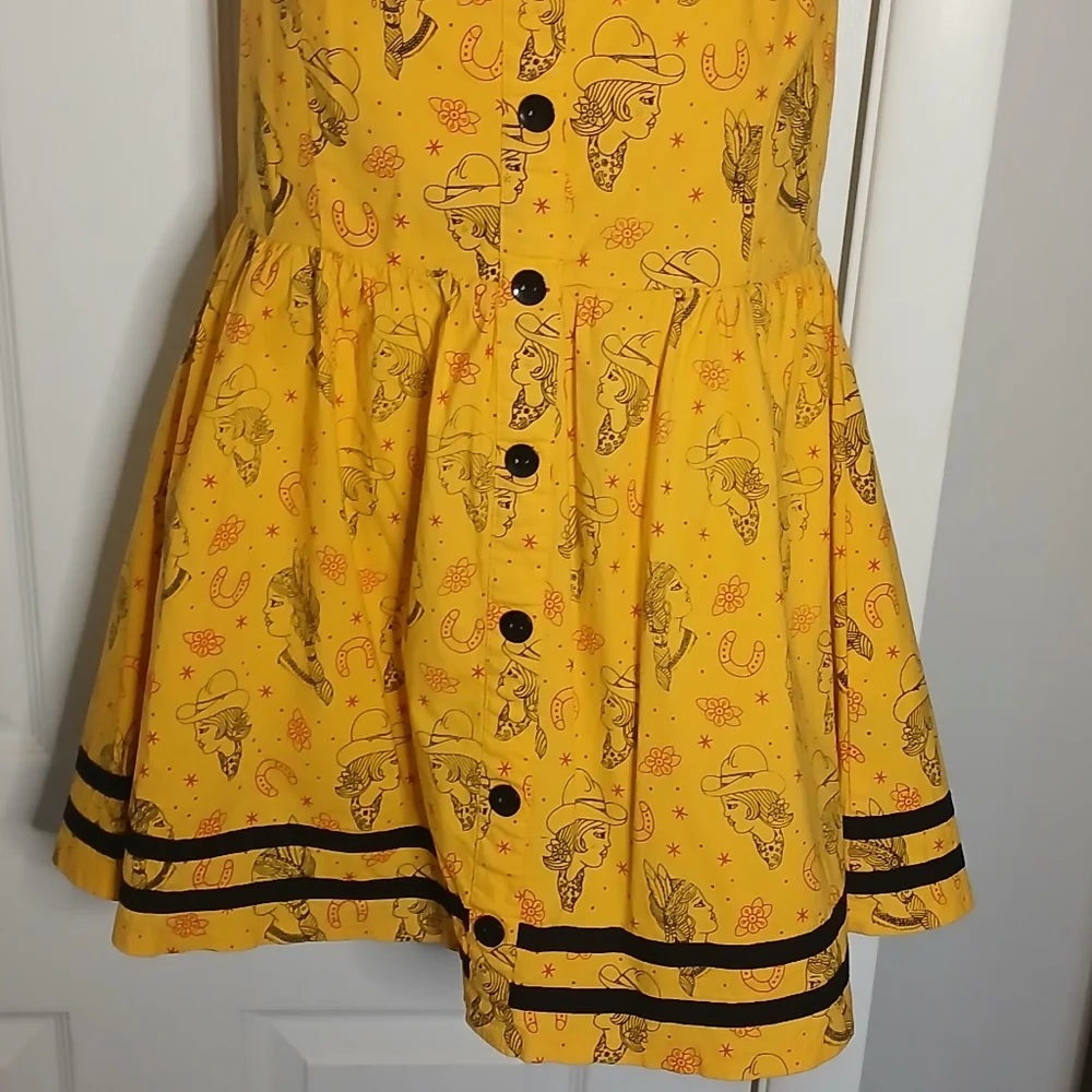 Sourpuss Yellow Halter Top/ Dress. Size Med. - Picture 10 of 10